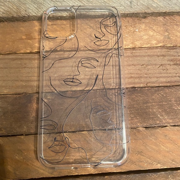 iPhone 11 transparent silicone line drawing phone case - Picture 1 of 2
